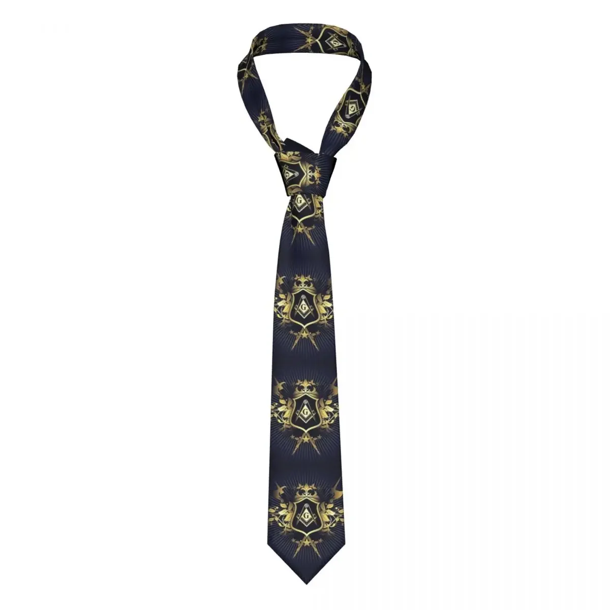 Freemasonry Neckties Men Customized Silk Masonic Mason Polyester 8 cm Neck Ties for Office