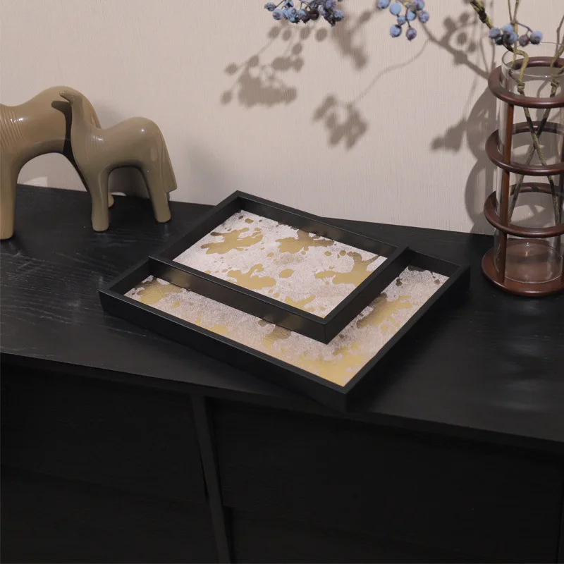 

Leather Edge Bronzing Real Horse Hair Aromatherapy Storage Trays, Ornaments, Living Room Bedroom Cloakroom Home Accessories