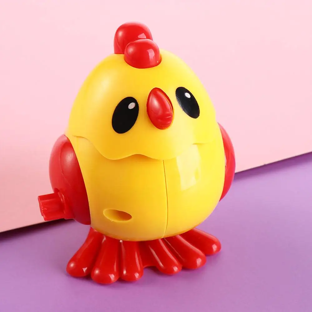 Plastics Girls Wind-Up Spring Chicken Toy Simulation Educational Wind Up Jumping Chicken Toy Jumpin Chicken