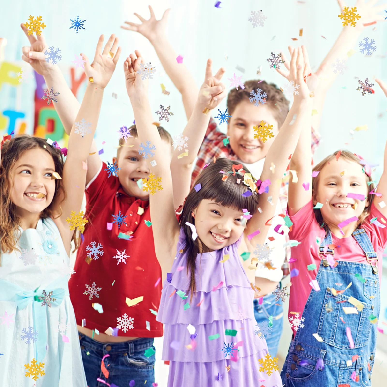 

1Pack Colorful Xmas Plastic Confetti Snowflake Christmas Decor Table Decoration Party Supplies Party Confetti Snowflake Decor