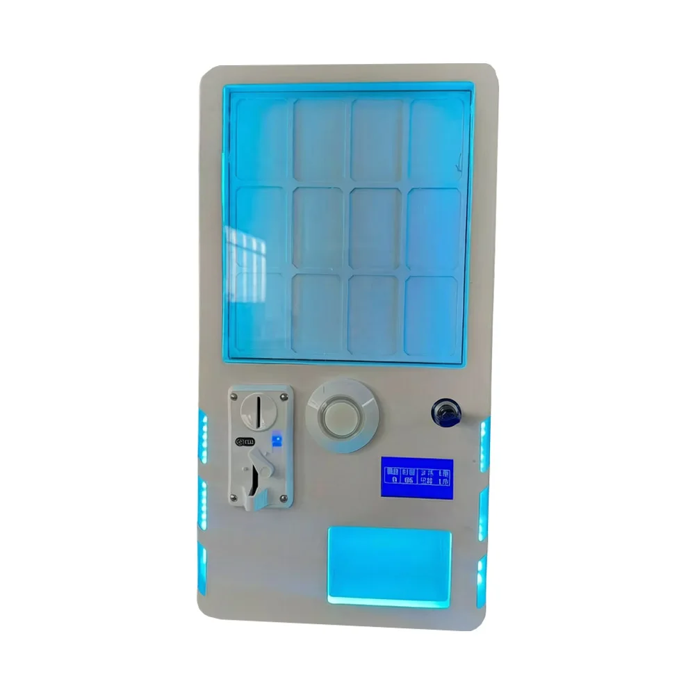 Coin Operated Kids Card Vending Machine Mini Metal Frame Trading Card Dispenser Machine Collection Ticket Card Dispenser