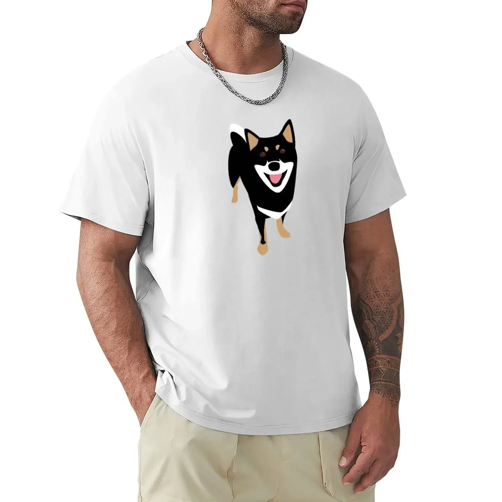 

Shiba Inu Black T-Shirt cute clothes boys whites boys animal print big and tall t shirts for men graphic harajuku men clothing
