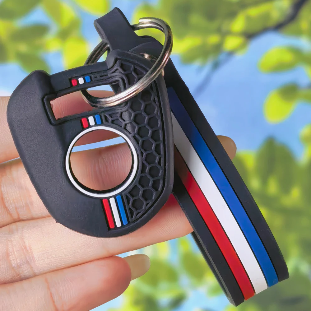 Contoured Honeycomb Key Shell With Keychain For Honda CB650R Reliable Motorcycle Accessory Silicone Key Fob Protector Cap