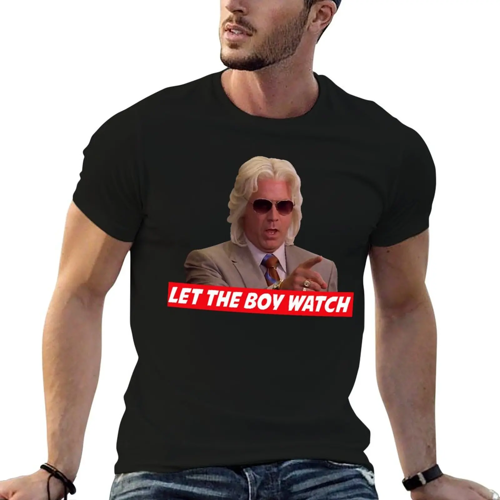 

Ashley Schaeffer Let The Boy Watch T-Shirt t shirts for man cotton cotton t shirts man 100% t shirt man cotton T-Shirt