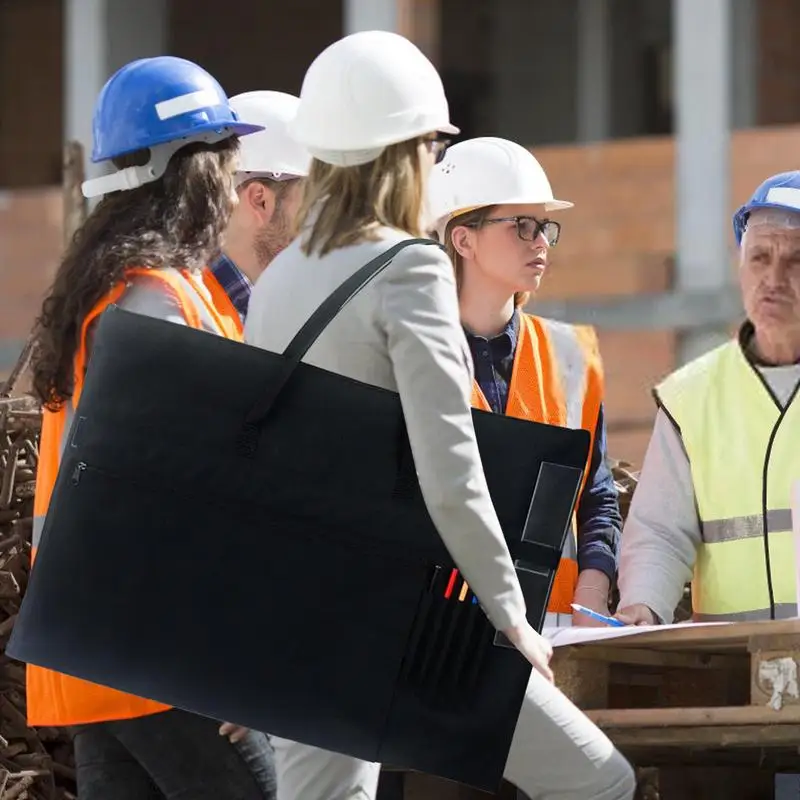 Portfolio Bag For Artwork Big Capacity Artwork Supplies Case Wear-resistant Portfolio Case For Artwork / Poster Board / Project