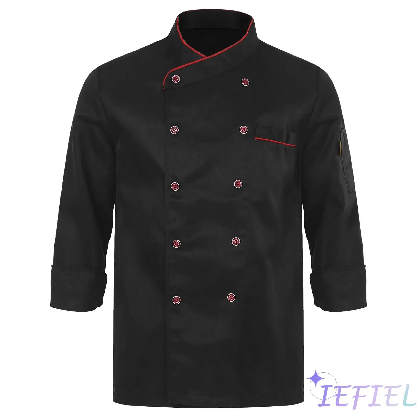 

Unisex Workwear Tops Double-Breasted Coat Chef/Waiter Costume Cooks Jacket Hotel Restaurant Canteen Kitchen Food Service Uniform