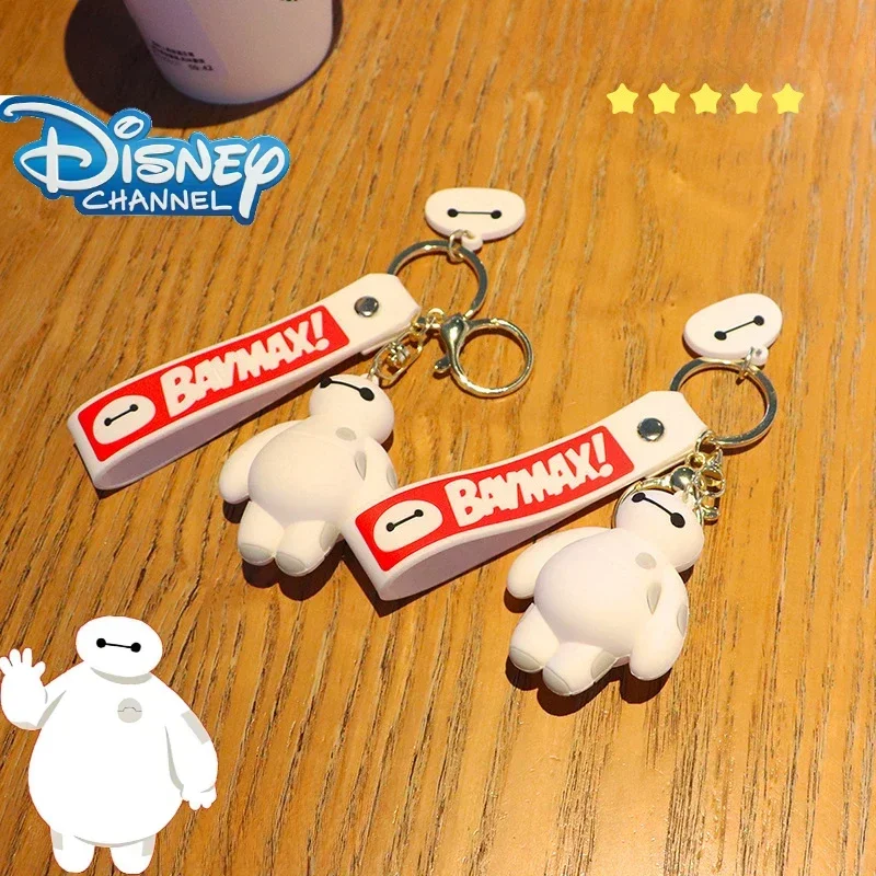 ديزني بيج هيرو 6 Baymax المفاتيح أنيمي الشكل على ظهره الديكور سحر عروسة كارتون نموذج قلادة لعب الأطفال الهدايا