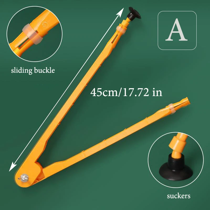 Teaching Dual-Use Compass,Math Supplies Aids,Adjustable Angle, Suitable For Chalk Whiteboard Pen Writing,ABS Material 2293