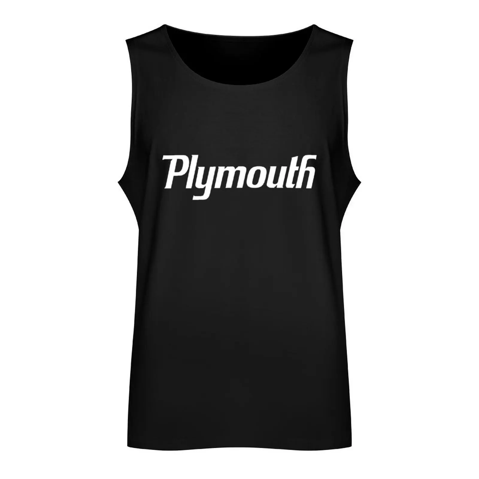 Plymouth - White Tank Top gym t-shirts man quick-drying t-shirt