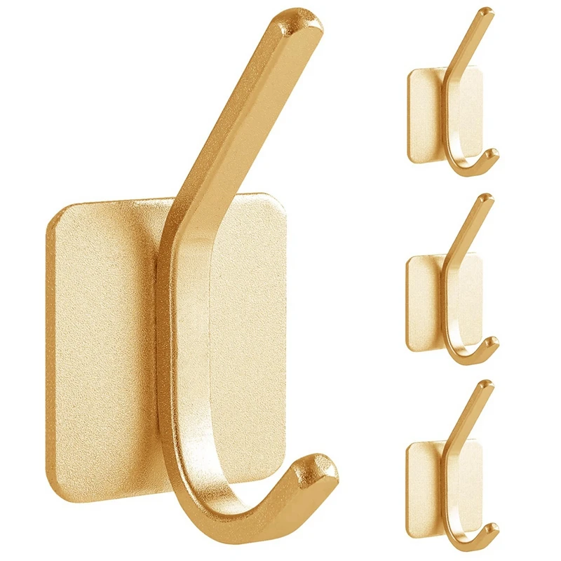 4Pcs Heavy Duty Adhesive Hooks,Self-Adhesive Hooks 50 Lb Maximum Load For Home Schools And Offices