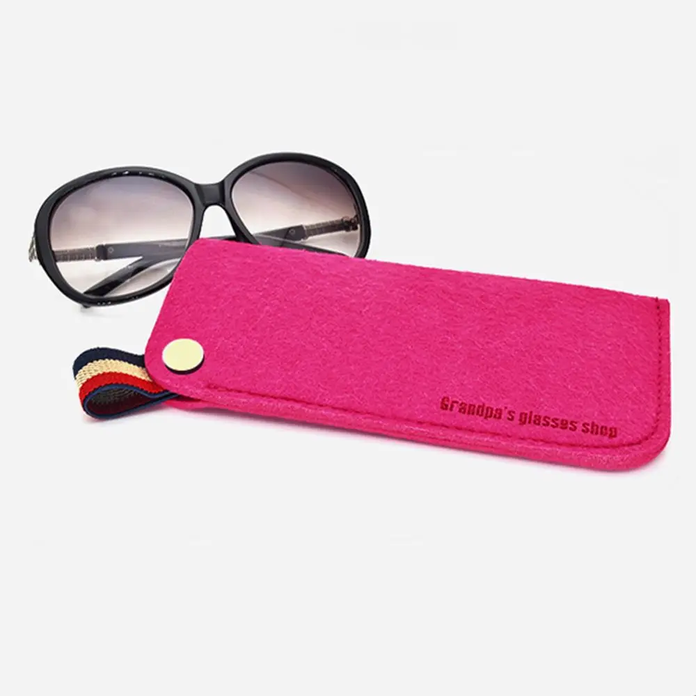 5 Colors Fashion Portable Accessories Felt Cloth Sunglasses Glasses Storage Glasses Bags Glasses Box Sunglasses Bag