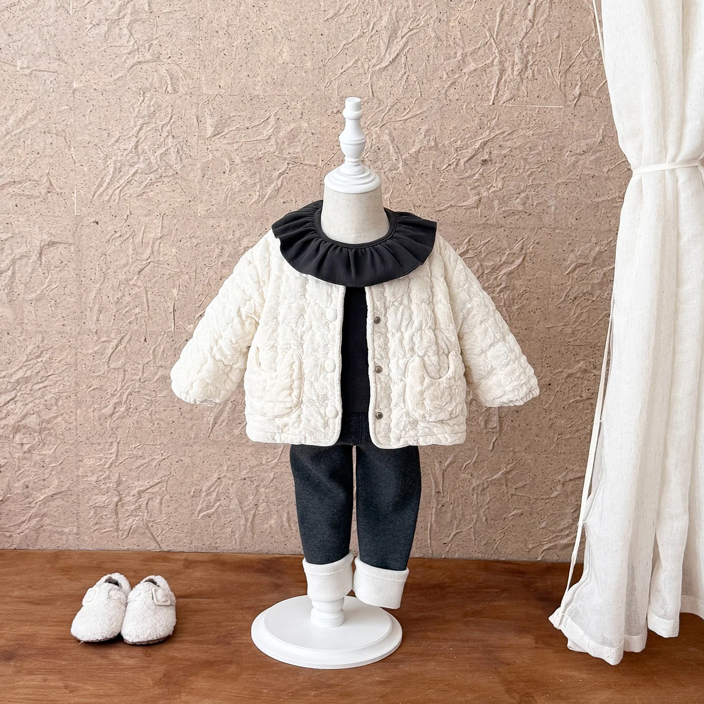 2026 Girls Quilted Jacket Fall Winter Thick New Baby Girl Late Fall Leggings Infant Kids Winter Stylish