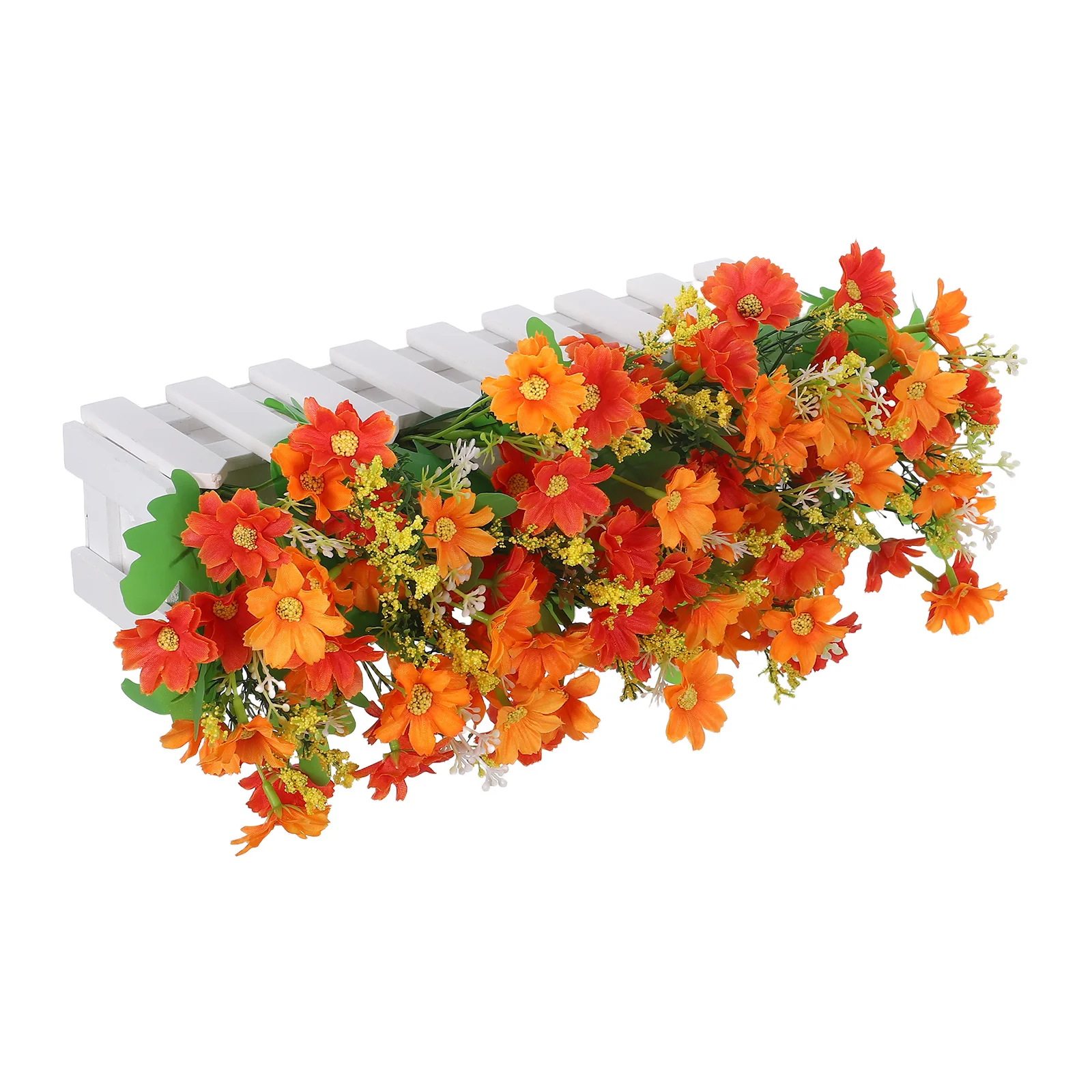 

Lifelike Potted Plants Realistic Artificial Flowers for Outdoors Chrysanthemum Autumn with Fence