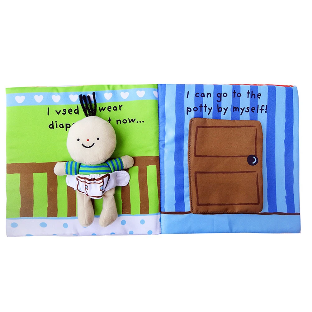

Washing Cloth Book Baby First Book Non-toxic Fabric Tear-resistant Infant Learning Books Soft Cover Stimulation Skills