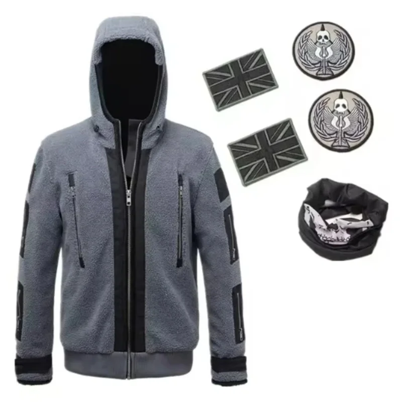 

ABC123Call of Duty 6 Cosplay Clothing Same Tf141 Team Uniform Combat Suit Ghost Jacket Hoodies for Menx;3,f'6,h.7;j