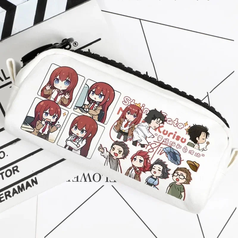 

Большая молния, черно-белый 19×6×9 см, Steins; Gate, пенал в стиле аниме, пенал для ручек, школьные принадлежности для девочек-подростков