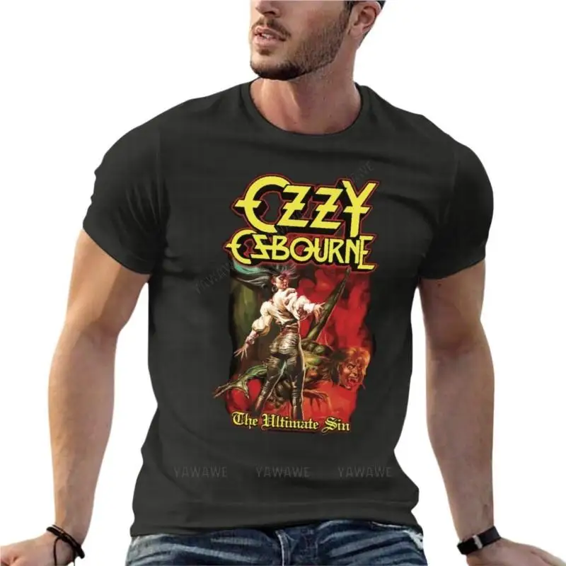 Ozzy Osbourne Ultimate Sin Cover Oversized Tshirt Funny Men'S Clothing Short Sleeve Streetwear Plus Size Tops Tee