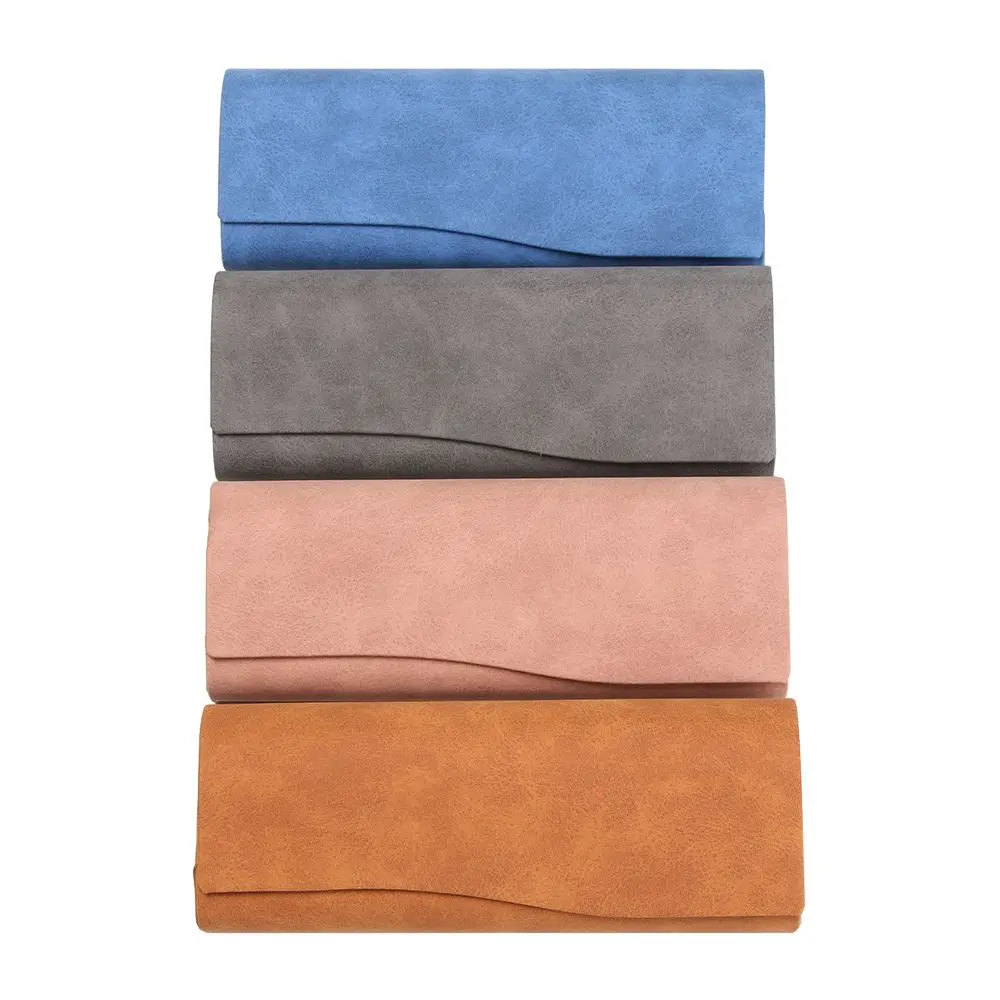 Retro Oval Glasses Box Sunglasses Linen Folding Eyewear Case Optical Handmade Storage Glasses Case