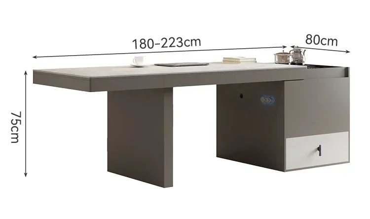 Modern simple lifting office desk integrated