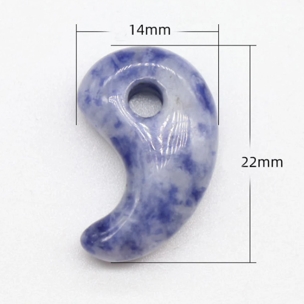 Colgante de piedra Natural de Magatama, amuleto de cristal curativo con forma de Yin y Yang y Tai Chi, adornos de la suerte, joyería artesanal, regalo para pareja