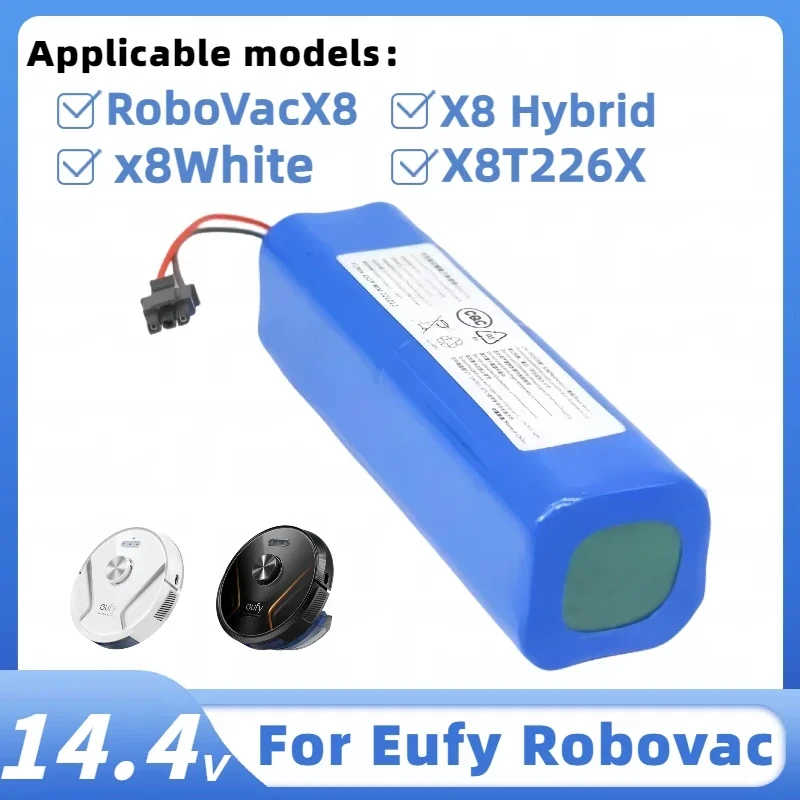 

Original 18650 Lithium Replacement Batteries 14.4V 12800mAh for Eufy Robovac Intelligent Sweeping Robot X8 Hybrid Vacuum Cleaner