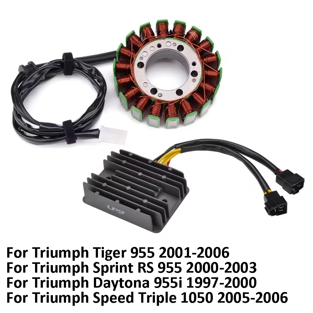 

Stator Coil​ Regulator Rectifier For Triumph Speed Triple 1050 Sprint RS 955 Daytona 955i Tiger 955 2001-2006