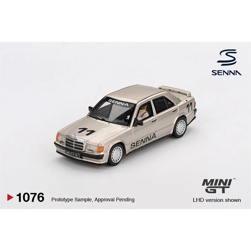 Vorverkauf MINIGT 1076 1:64 Mercedes Benz 190 E 2.3 16 # 11 Ayrton Senna 1984 Nürburgring Diecast Car Model Collection Toys