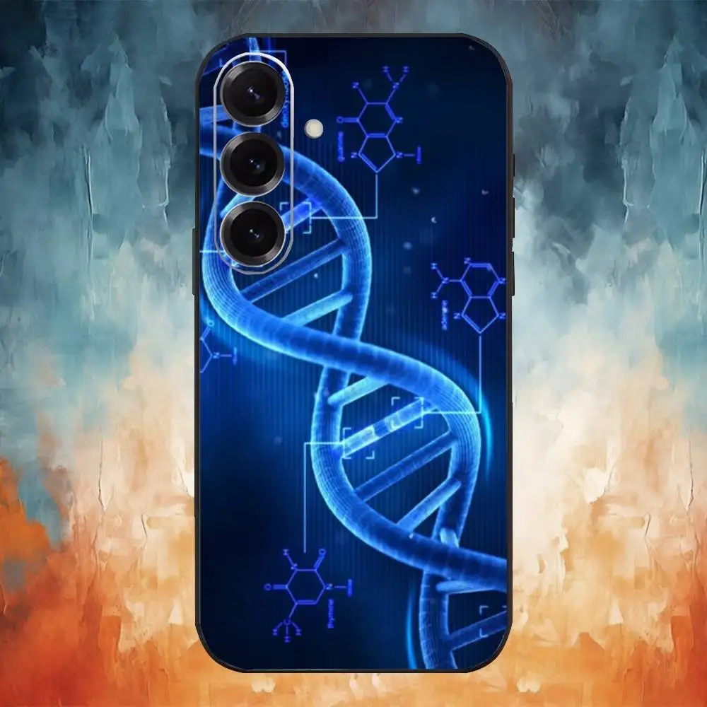 Funda de teléfono Biology D-N-A Science para Samsung GalaxyA13,21s,22,31,32,52,53,71,72,73, funda negra suave