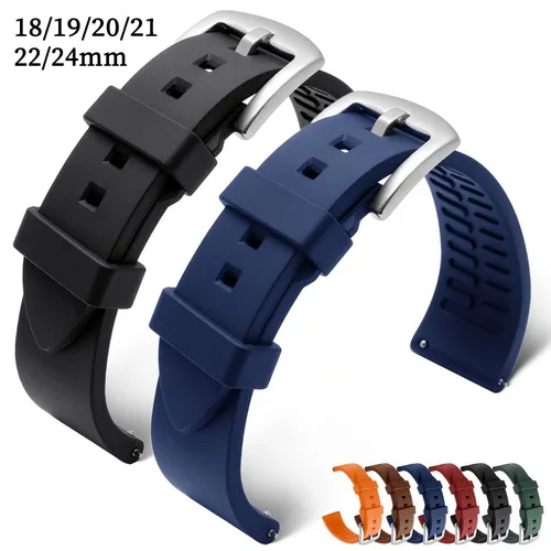 Correa de silicona de liberación rápida para reloj Omega, pulsera de goma deportiva resistente al agua de 18mm, 19mm, 20mm, 21mm, 22mm y 24mm