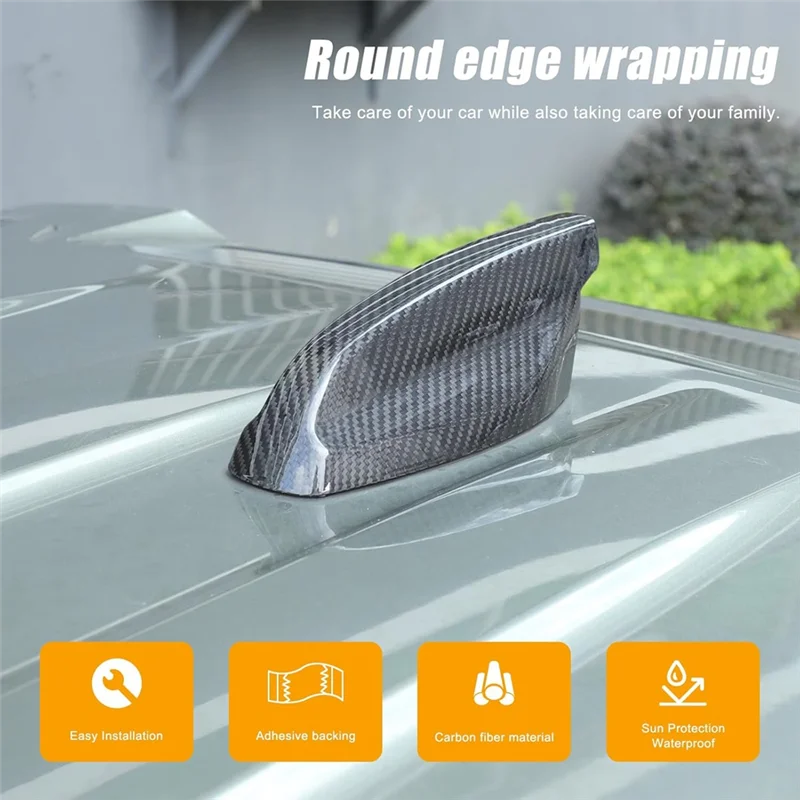 

Luxury Real Carbon Fiber Car Shark Fin Antenna Cover For Land Rover Defender 90 110 130 2020-2024-A08Q