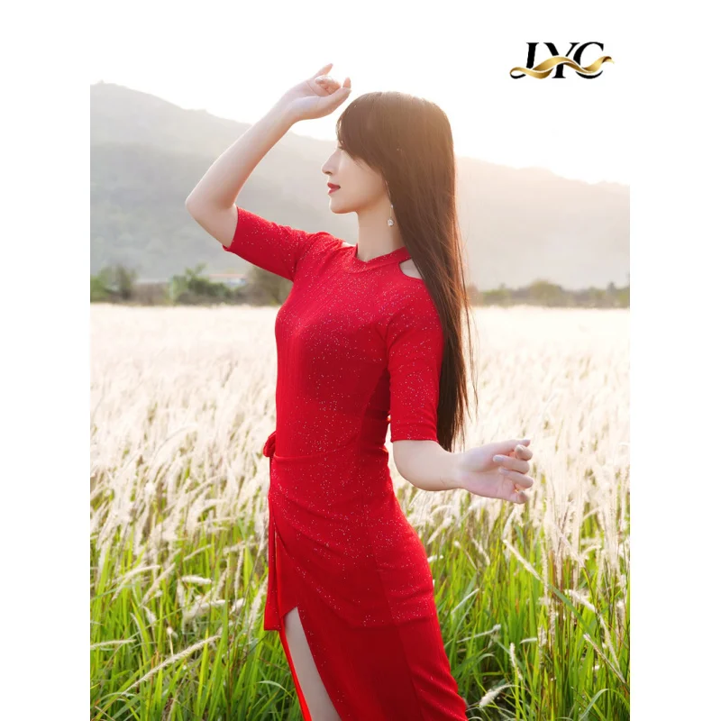 ชุดฝึกซ้อมเต้นรำสไตล์โอเรียนทัลสำหรับผู้หญิง คอลเลคชั่นใหม่ ฤดูใบไม้ผลิ 2025 ดีไซน์เซ็กซี่ เหมาะสำหรับผู้เริ่มต้น