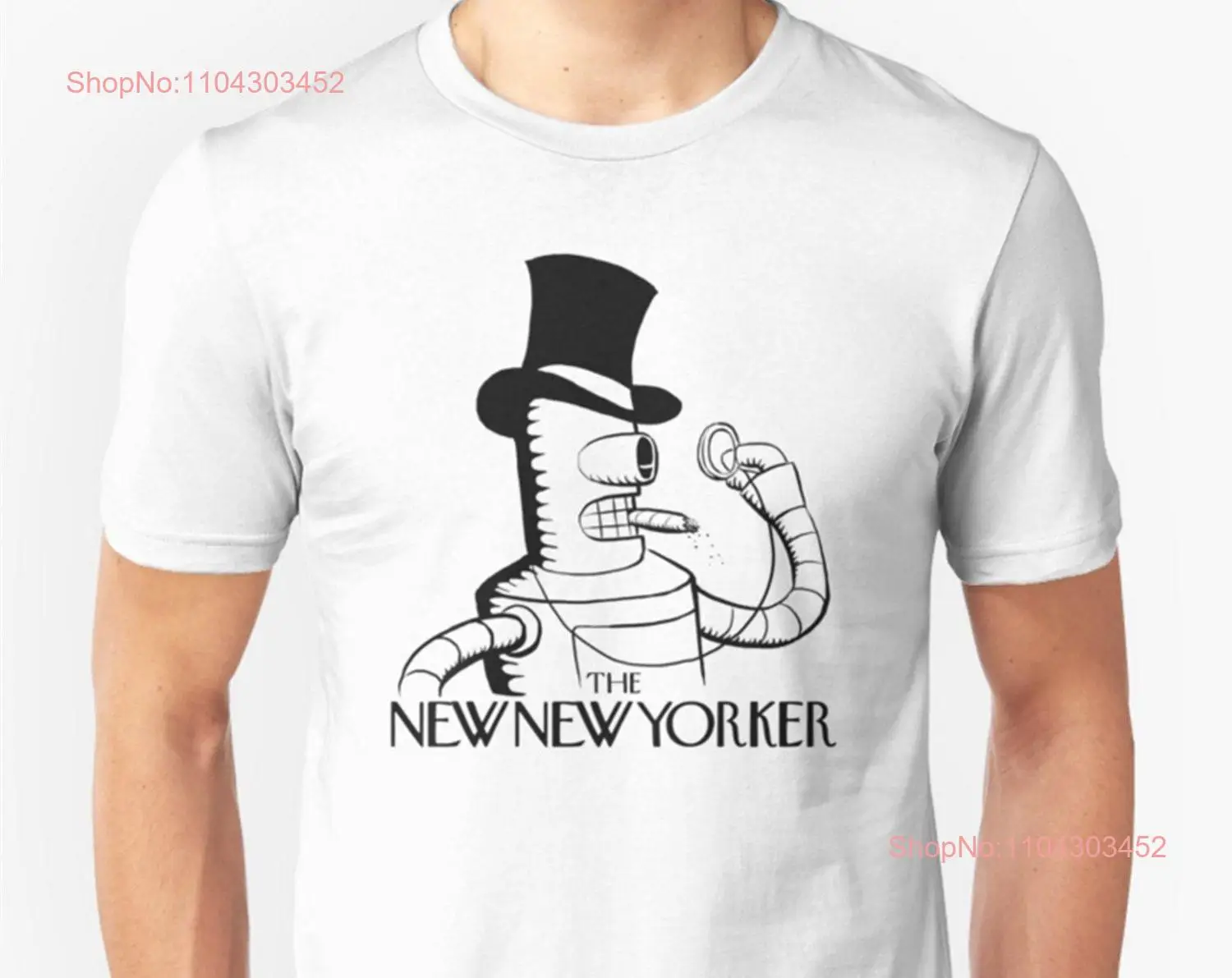 New Yorker parody logo tee T shirt  long or short sleeves