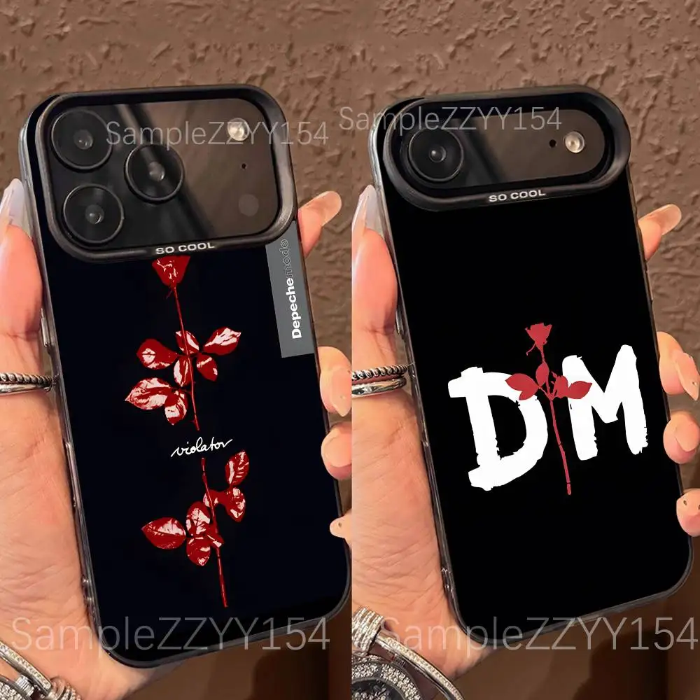 Funda de teléfono D-Depeche-s Mode-s Rock Band para 15,16,17,13,14,11,12,Pro,Max,Plus,E,Air,Mini, cubierta trasera mate a prueba de golpes de color