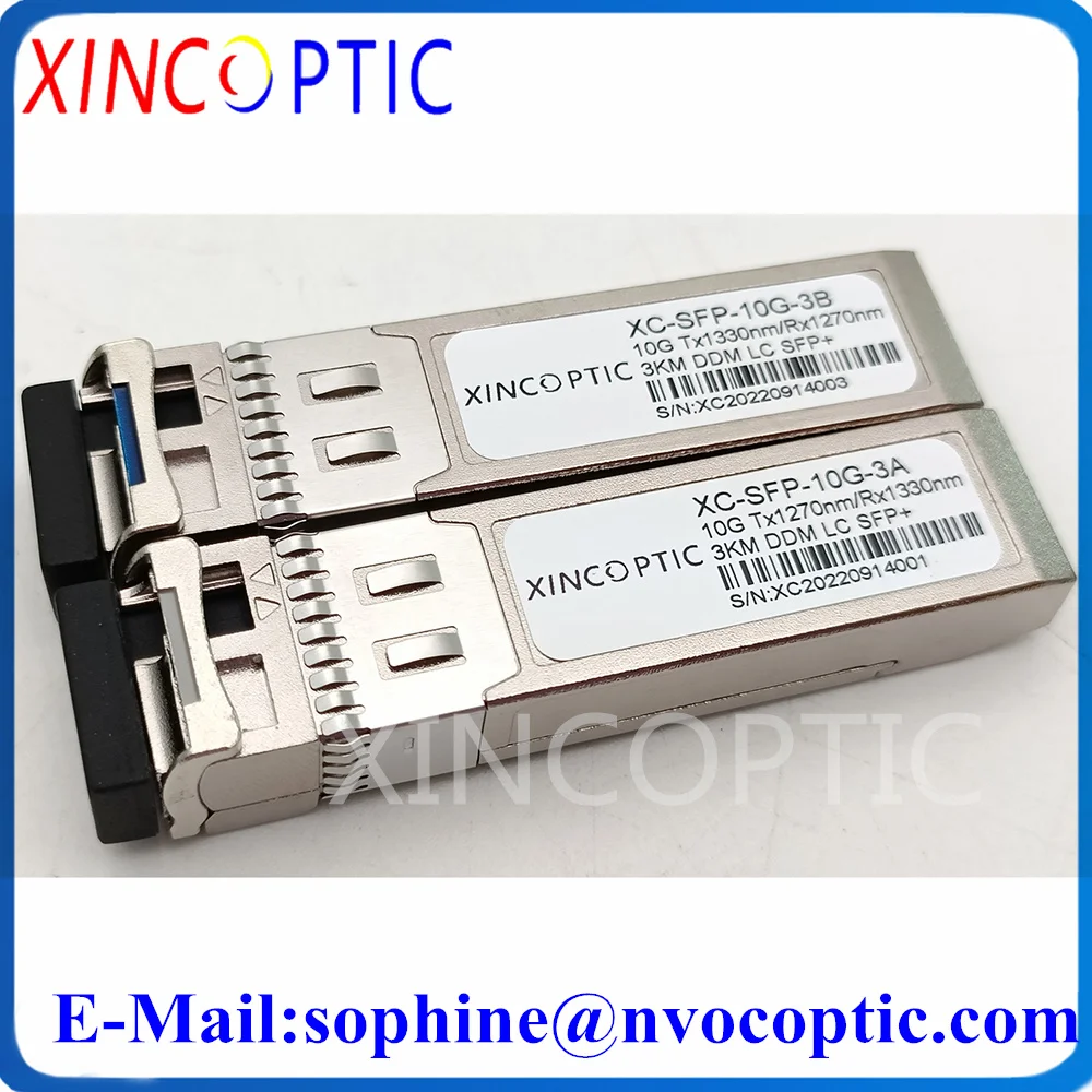 

20Pair 10G Single Mode Fiber GBIC BIDI SFP 3Km 1270/1330nm LC Connector DOM Strong Compatibility Mikrotik and Cisco Code