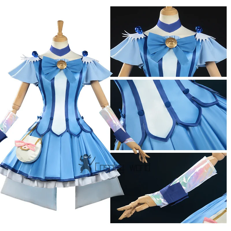 

Аниме Pretty Cure: Кью Бьюти ‌ Костюм для косплея Аоки Рика, милое очаровательное платье-униформа, одежда для Хэллоуина, карнавала, ролевых игр