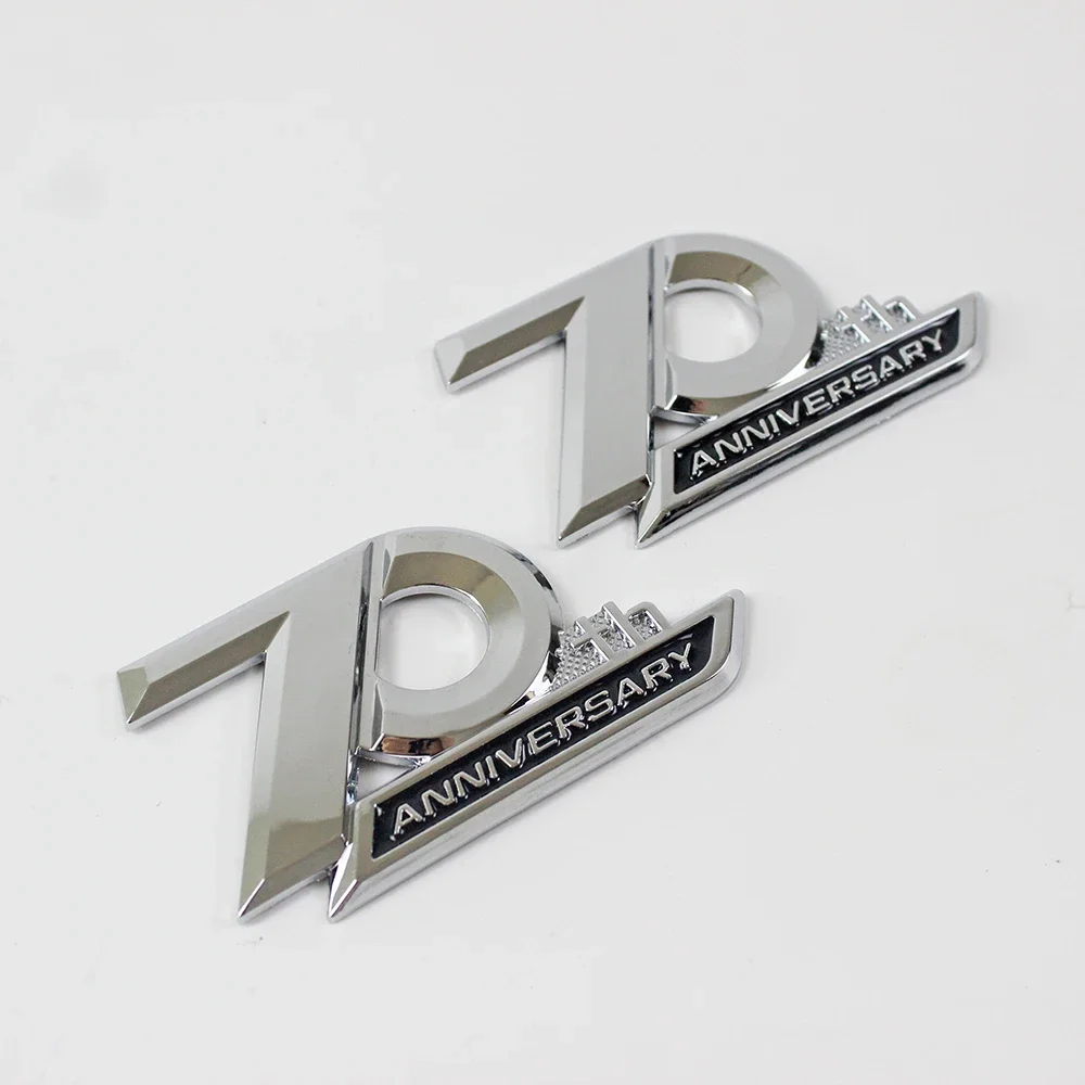 

2pcs Chrome 70th Anniversary Side Emblem Sticker for Land Cruiser 70 Series LC76 LC79 LC78 LC75 Accessories
