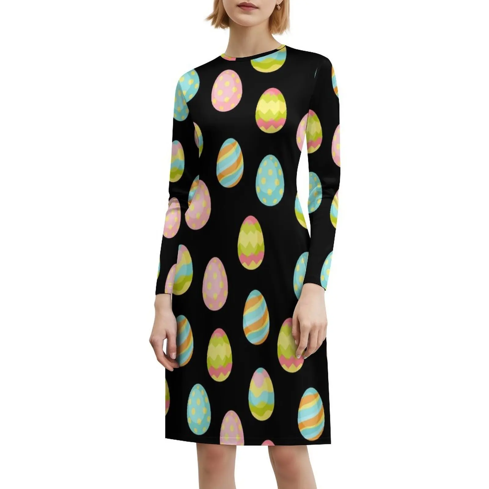 بيض عيد الفصح فستان بوهيمي أسود عتيق بأكمام منتفخة أو خيارات بلا أكمام للنساء فستان عيد الفصح بيضة عيد الفصح هانت بيض عيد الفصح