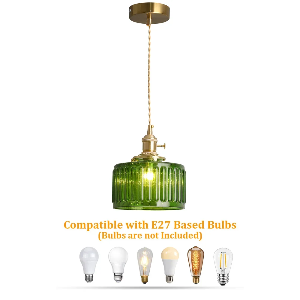Led Crystal Pendant Light Green Chandelier Modern Hanging Ceiling Lamp Fixture Aisle Dining Room Kitchen Island Retro Home Decor