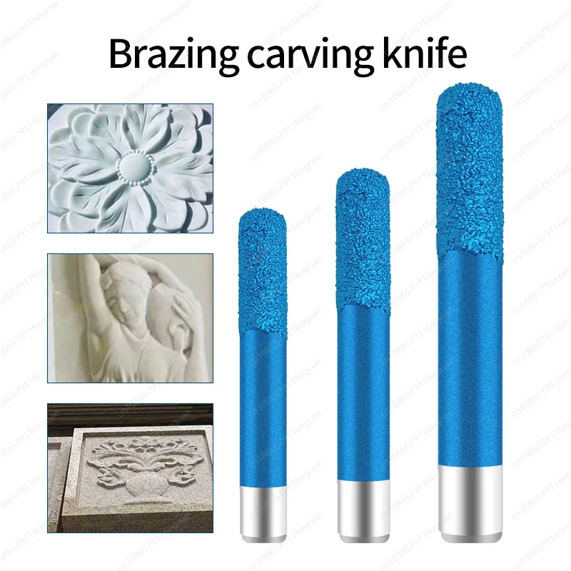 Vacuum Brazing Diamond Numerical Control Engraving Stone Relief Router Drill Bit Marble Granite Engraving  Drill Bit