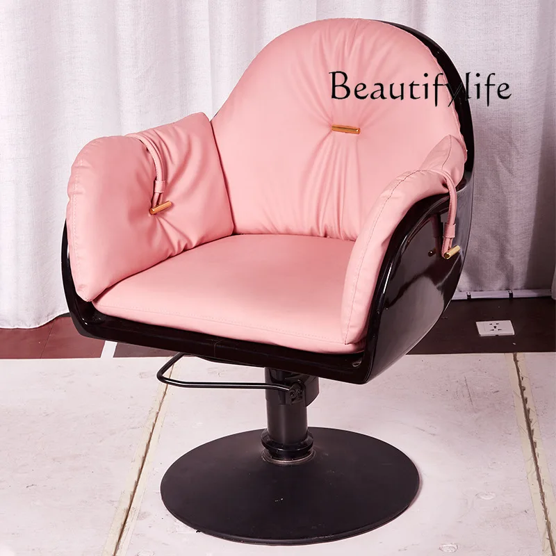 Barber shop seat retro with foot pedal special high-end lifting designer simple and fashionable