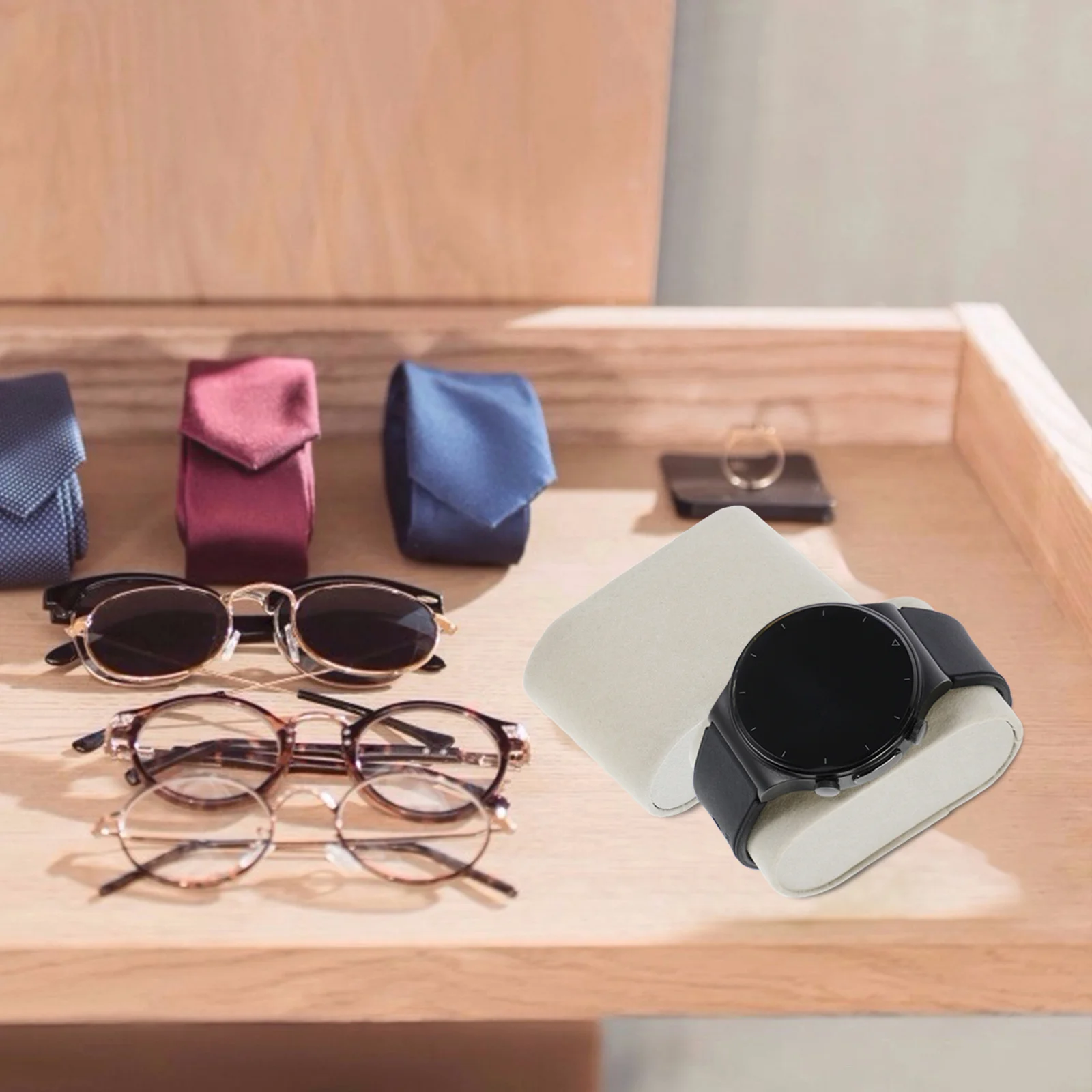 

6pcs Watch Display Pillow Grey Small Cushion Comfortable Scientific Size Jewelry Showcase Bracelet Bangle Chain