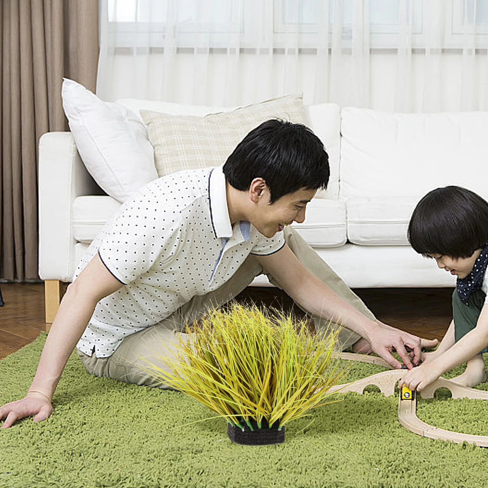 

Simulated Cattail Decoration 20cmx25cm Plants Grass Tuft Diorama Model Small Terrains Static Grass
