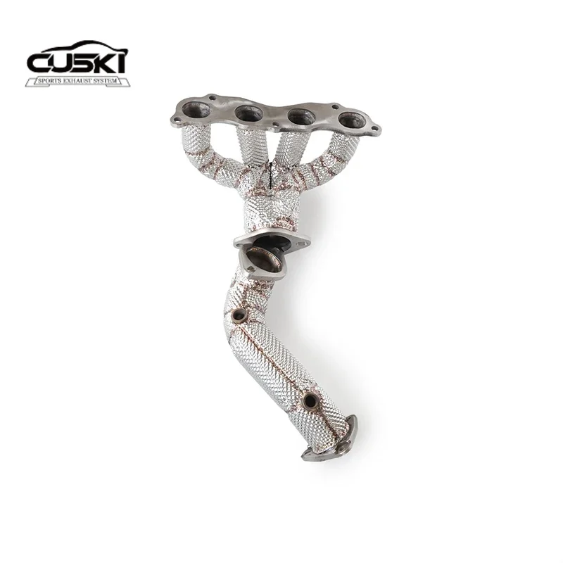 Collettore di scarico isolato adatto per Honda Civic 1.8 aggiornamento K24 2010-2016 sistema di scarico con raccordi di scarico in acciaio inossidabile