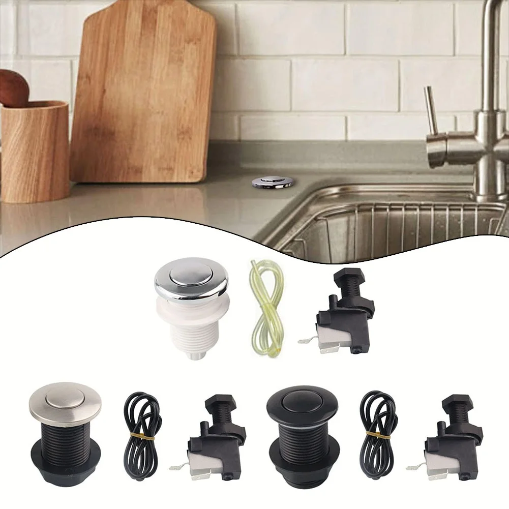 Garbage Disposal Air Switch Button Kit with Pneumatic for Spa Equipment and Outdoor Units Indirect Control Garbage