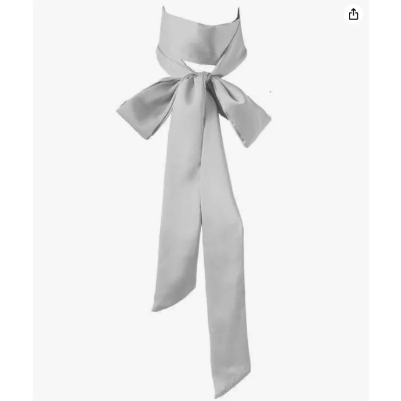 Cinturón largo y delgado de satén para mujer, tipo pañuelo, lazo, cinturón de cintura, faja de vestido, cinturón nupcial para boda, 200*5CM