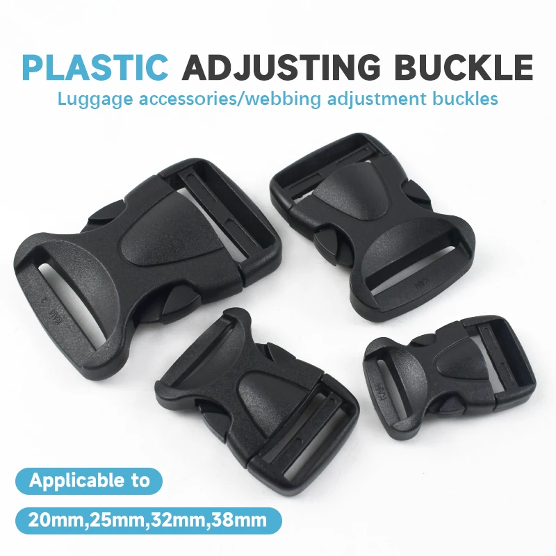 

2-10Pcs 20/25/32/38mm Plastic Release Buckles for Bags Belt Black Backpack closure Buckle dog collar webbing Adjuster Snap Hooks