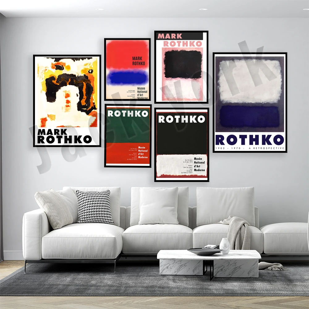 

Famous Mark Rothko Abstract Multicolor Murals Canvas Painting Posters and Prints Nordic Modern Living Room Home Decoration Art