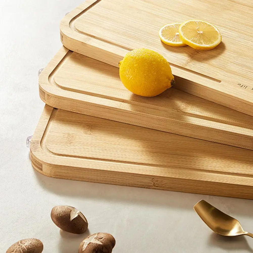 

Odor-resistant Chopping Board Bamboo Cutting Board Dual-sided Bamboo Cutting Board with Juice Groove Kitchen for Meat for Fruit