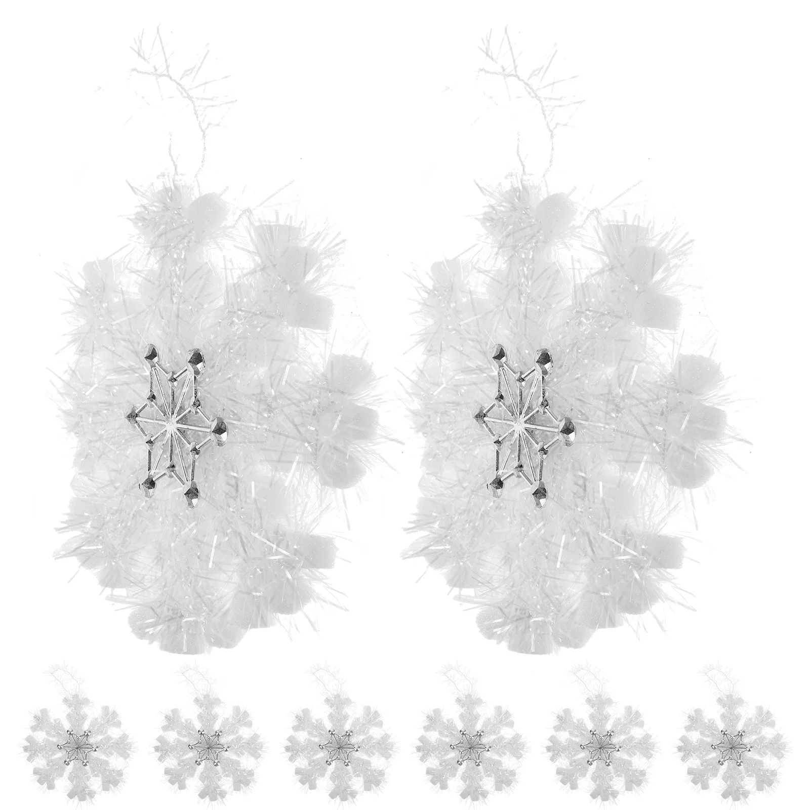 

8Pcs White 3D Snowflake Ornaments Holiday Snowflake Decorations Christmas Tree Winter Hanging Snowflakes Indoor Outdoor Decor