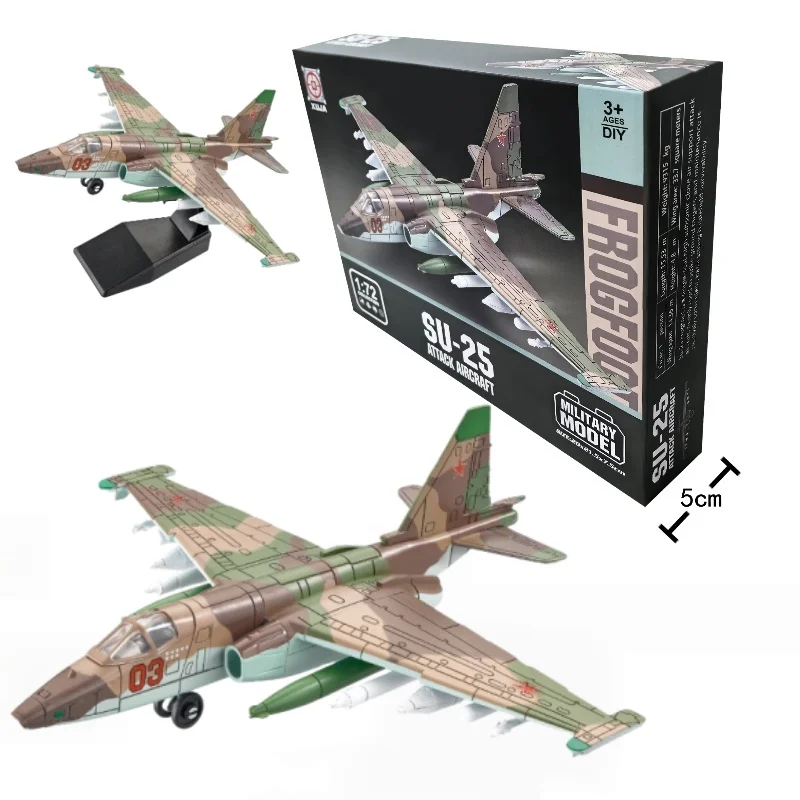 1:72 クリエイティブミリタリーシリーズビルディングブロック新トリカラー迷彩 SU-25 フロッグフット支援攻撃航空機モデルのおもちゃ男の子のため